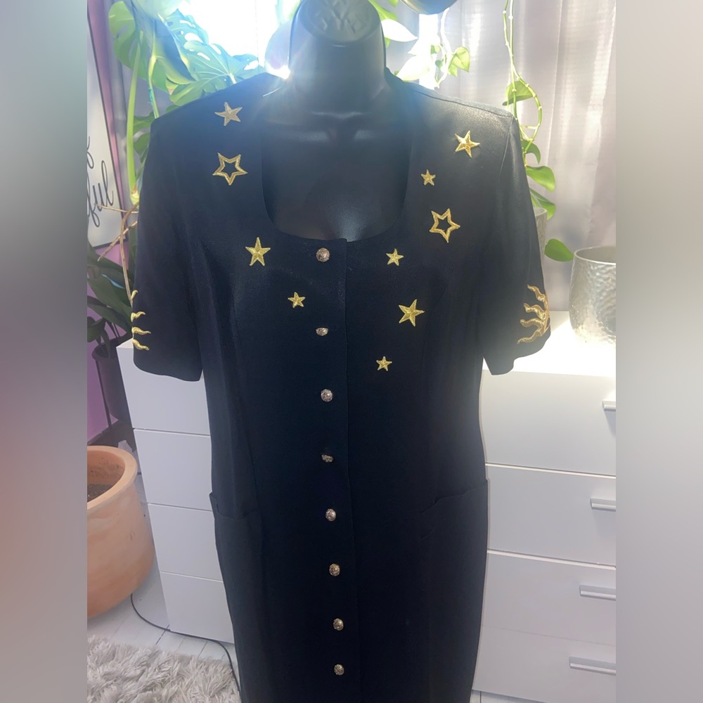 Vintage DJ Summers Star and Sun Dress size 14